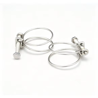 Collier de serrage double fil en acier inoxydable avec finition en acier inoxydable, diamètre intérieur maximal de 12 mm