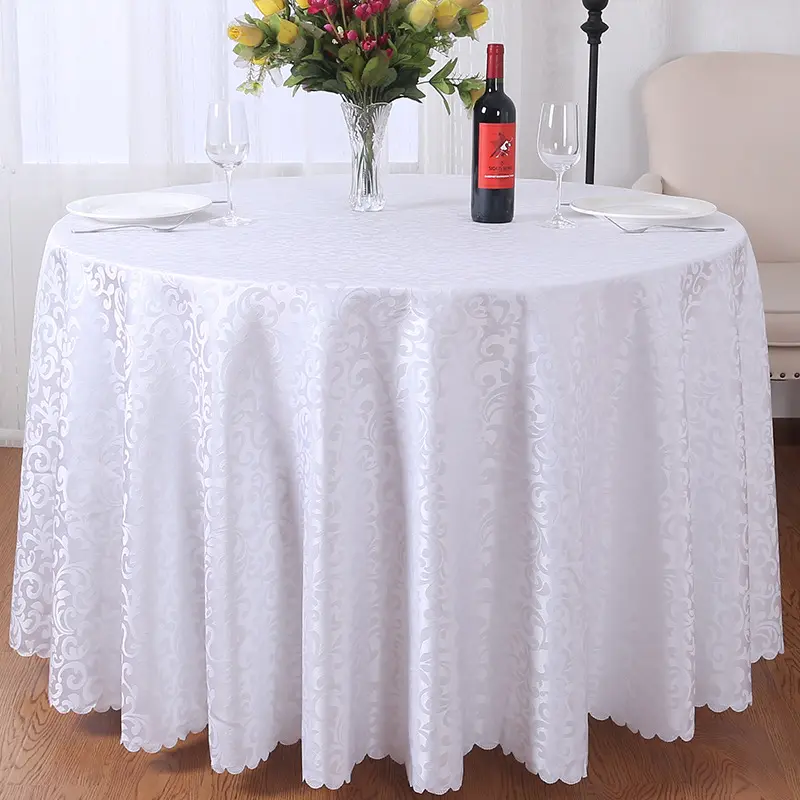 Polyester Jacquard Tablecloth Hotel Wedding Banquet Party Decoration Round Table Covers Table Overlays Home Decor