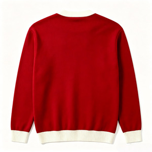 Cárdigan de punto jacquard con cuello en V, extragrande, personalizado, de alta calidad, con cruz y cetro de fraternidad, para <span class=keywords><strong>hombre</strong></span>, al por mayor - Product Image 4