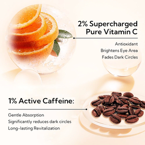 Bosman OEM ODM cuidado de la piel fábrica logotipo personalizado 20ml vitamina C cafeína bolsa de ojos crema vitamina C ojeras contorno de ojos crema - Product Image 6
