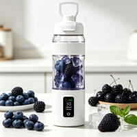 Mixeur Shaker Protéiné Puissant en Tritan, Rechargeable USB Type-C, Portable, Capacité 600ml, pour Jus et Smoothies avec Fonction Glace Pilée