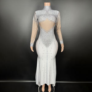 فستان نسائي NOVANCE Y2378-<span class=keywords><strong>F</strong></span> بالجملة، فستان أبيض للزفاف المدني، فستان ضيق مكشوف الظهر لحفلات التخرج - Product Image 1