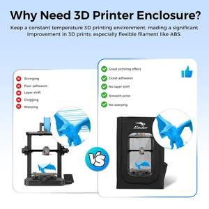 Ender 3D <b>Printer</b> Enclosure Aluminum Black 28.35 X 28.35 X 18.93 Inch Fireproof Dustproof <b>for</b> Creality Ender <b>Printers</b> - Product Image 3