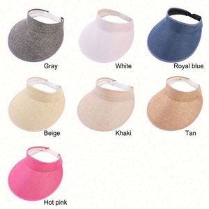 Chapeau de soleil unisexe en lin à large bord, couleur unie, pour l'été, la plage, la pêche, les fêtes, le golf et les activités de plein air, vente en gros à prix abordable - Product Image 6