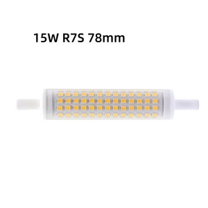 Ceramic Dimmable <strong>LED</strong> <strong>R7S</strong> Corn Lamp Light Corn Bulb 118mm 15W <strong>78mm</strong> <strong>10W</strong> Replace J118 Metal Halide Dimming Transparent PC Lampshade - Product Image 2