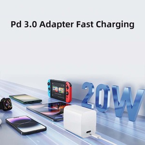 Merryking อะแดปเตอร์ชาร์จเร็ว USB-C, อะแดปเตอร์ชาร์จเร็ว20W USB C สำหรับหูฟัง <span class=keywords><strong>airpods</strong></span> - Product Image 6