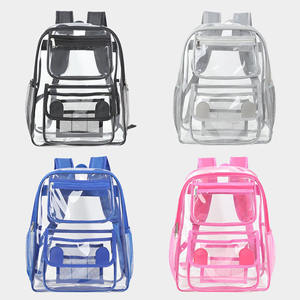 Sac à dos transparent personnalisé en PVC résistant, grand sac à dos pour livres d'école pour étudiants universitaires - Product Image 2