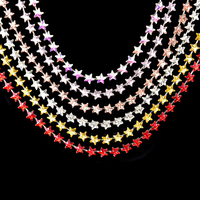 Chaîne de strass à coudre en cristal de verre scintillant de 1 yard, garniture en diamant étoile de 10 mm pour robe, bijoux, chapeau, accessoires et artisanat