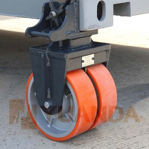 Roues pivotantes robustes pour conteneurs ISO, 4, 5, 6, 7, 8, 9, 10 tonnes, pneumatiques, en PU, avec frein, pour extérieur - Product Image 2