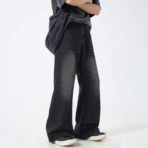 <span class=keywords><strong>Jeans</strong></span> da <span class=keywords><strong>Uomo</strong></span> Personalizzati in Denim Stile Streetstyle Oversize Unisex a Zampa d'Elefante Larghi e Comodi Pantaloni <span class=keywords><strong>Jeans</strong></span> da <span class=keywords><strong>Uomo</strong></span> <span class=keywords><strong>Blu</strong></span> a Gamba Larga e Taglio Dritto - Product Image 6