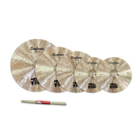 Ensemble de cymbales splash, hi-hat et ride en bronze de la série Sunflower de Tongxiang - Accessoires de batterie professionnels fabriqués à la main pour la performance