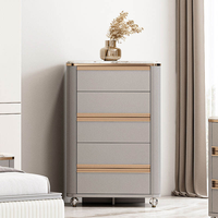Ensemble de meubles de chambre à coucher de luxe moderne, lit king size, table de chevet, 5+ tiroirs, tête de lit éclairée, en bois, meubles pour la maison, hôtel