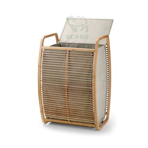 ถุงใส่ผ้าโพลีเอสเตอร์เป็นมิตรต่อสิ่งแวดล้อมพร้อมที่จับฝาและซับในที่สามารถซักได้ทุกฤดู - Product Image 5