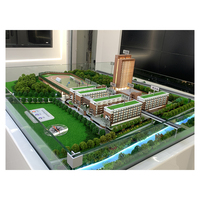 Maquette de projet de construction, modèle réduit 3D de bâtiment commercial/villa, design mid-century, à vendre