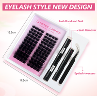 Cluster Individuel Cluster Eye Lashes Greffage Faux Mink Eye Lashes Clusters Fluffy Logo personnalisé Vente en gros Private Label Lash Diy