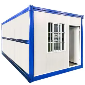 Düşük maliyetli kolay katlanır 20ft taşınabilir prefabrik konteyner ev tuvalet 2 yatak odası katlanabilir küçük ev ile satılık