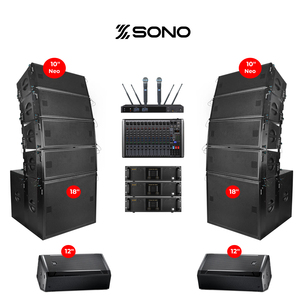 Système de sonorisation professionnel complet SONO Audio N-210, système de haut-parleurs en ligne à aimant néodyme double de 10 pouces, pour spectacles en plein air - Product Image 1