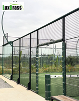 Pista de Pádel Panorámica de Último Diseño en Verde Oliva para Exteriores, Galvanizada en Caliente, con Césped Artificial de 12 mm y Vidrio Templado en Venta
