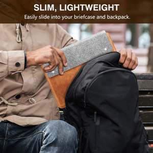 שרוול pu עמיד למים למחשב נייד גברים שקיות מחשב נייד לכסות 13 13.3 אינץ 'עם הרגיש - Product Image 5