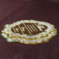 Tarjeta de menú de cena de boda DIY de lujo hecha a mano hermosa minimalista blanco Foiling espejo dorado papel acrílico Material estilo musical