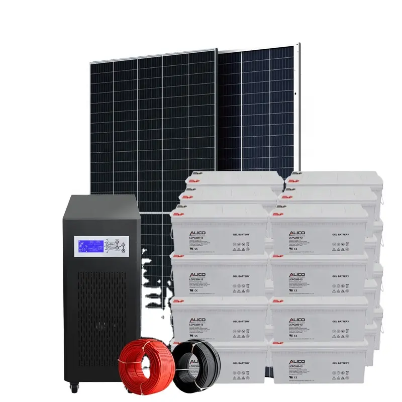 가정용 태양 에너지 발전 시스템을위한 완벽한 패널 키트 오프 그리드 태양 광 발전 시스템 5kw 10 Kw 샤먼 리터 기술 Co. 50 ~ 60hz