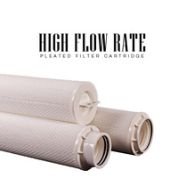 Cartouche filtrante à osmose inverse à haut débit de 40 pouces, 5 microns, 1000 L/heure, économique, avec membrane PP plissée pour eau de mer