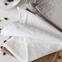 100% lin 18cm * 18cm solide carré serviettes décor cuisine Table napperons Restaurant hôtel décoration serviettes