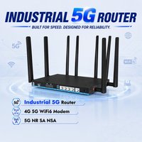 Módem Industrial CPE 5G, Router 4G 5G WiFi6 AX3000, Router VPN Inalámbrico de Doble Banda 5G con Ranura para Tarjeta SIM
