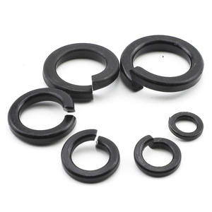 10 unidades/bolsa Arandelas de resorte bipartidas de acero al carbono grado 8.8, color negro oxidado, estándar M2-M36, marca Nindejin - Product Image 1