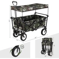 Chariot pliant de traction pour enfants, poussette pliante avec auvent pour enfants