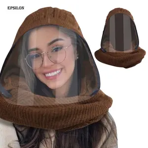 Epsilon vendita calda di alta qualità inverno Unisex maschera da sci sciarpa in pile lavorato a maglia cappello a cuffia con guanti sciarpa abito 3 pezzi