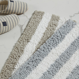 Chenille Bath <b>Mat</b> Rectangle 3 Pieces Coffee Brown Absorbent Non Slip Dry Foot Home Use - Product Image 3