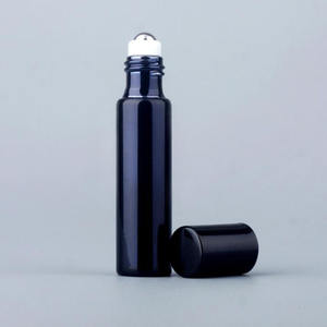 Vente en gros de flacons de parfum miniatures de 10 ml en noir, or et argent, flacons de parfum vides rechargeables avec bille roulante, électro-plaqué UV - Product Image 6