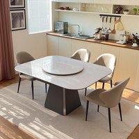 Nouvelle table à manger ovale haut de gamme avec design moderne pliable et extensible, mobilier de salle à manger écologique pour la maison
