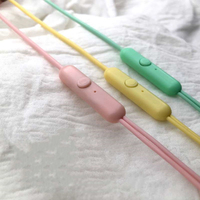 Penyuara telinga olahraga warna 3.5mm, penyuara telinga berkabel, Bass Stereo HD, penyuara telinga olahraga, headset musik Mini untuk perjalanan, Kompatibel