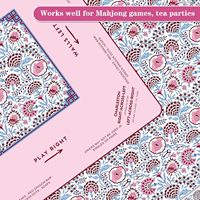 Nappe de mahjong 55" x 55" à motif floral, carrée, en polyester, pour fêtes et événements (rose bonbon)