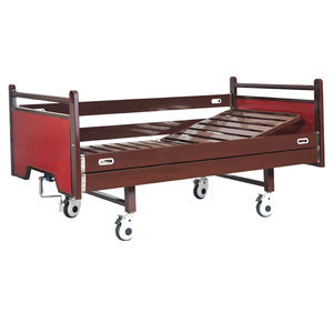 Nueva Llegada, Cama de <span class=keywords><strong>Hospital</strong></span> Manual de Madera con 2 Manivelas, Precios al por Mayor, para Pacientes Paralizados - Product Image 6