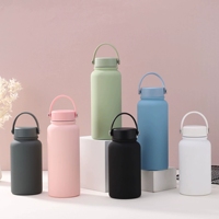 Bouteilles d'eau de sport en acier inoxydable de grande capacité, écologiques, anti-fuite, portables, de qualité supérieure, 10 couleurs, 22 oz, 34 oz, 40 oz