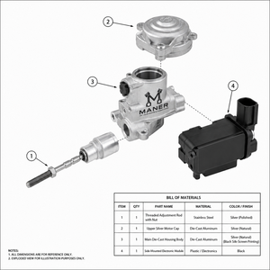 MANER Moteur d'actionneur de soupape de décharge électronique (Wastegate) pour turbocompresseur, référence OE 06L145612M, compatible Audi TT A3 A4 A5 A6 A7 Golf MK7 Sharan B8 EA888 - Product Image 5