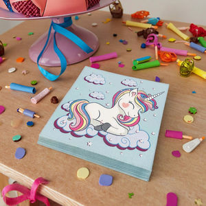 Sunshine Rainbow Little Horse 33*33 Serviette à <span class=keywords><strong>trois</strong></span> couches adaptée à toutes <span class=keywords><strong>les</strong></span> occasions - Product Image 5