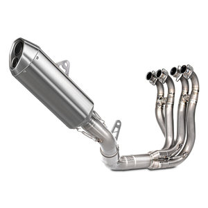 Pot d'échappement avant central en alliage de titane noir, adaptable pour <span class=keywords><strong>moto</strong></span> ZXMOTO 500, à passage direct - Product Image 6