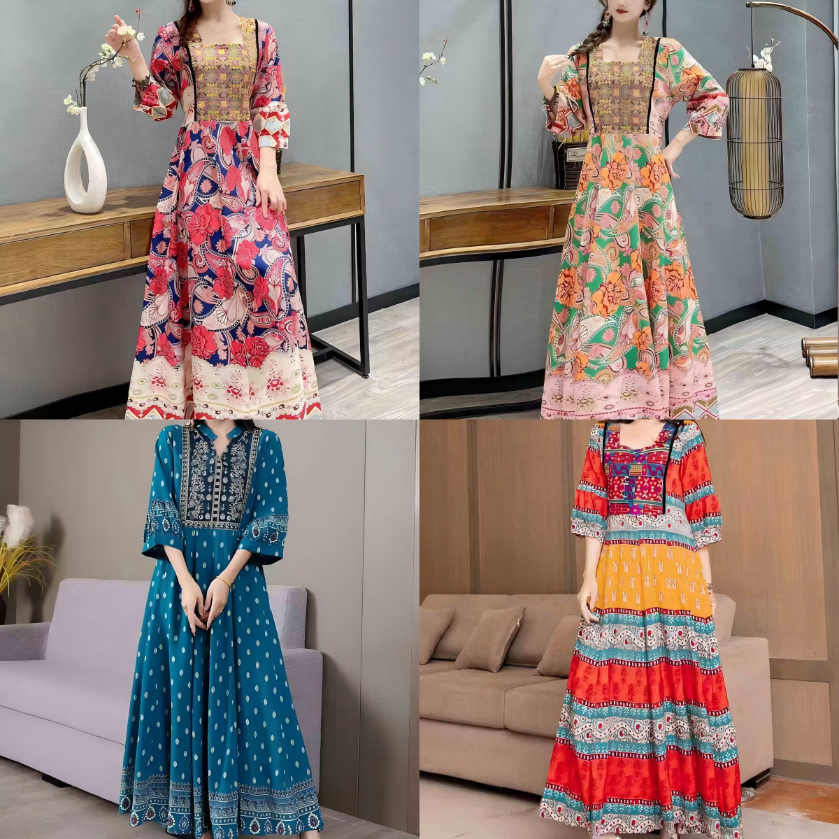 Catálogo de fabricantes de vestidos indios en venta de alta