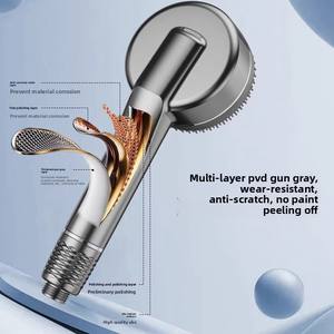 Cabezal de ducha filtrado con cepillo 5 modos Cabezal de ducha de pulverización de alta presión con filtros Elimina <span class=keywords><strong>el</strong></span> cloro, reduce la picazón en la piel seca - Product Image 3