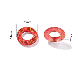 Anneau de sécurité en verre translucide pour bijoux DIY, accessoires pour bracelet, pendentif, chaîne de téléphone portable, cadeau unisexe, origine Yiwu - Product Image 2