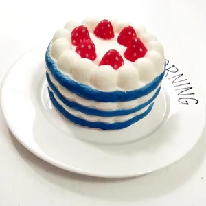 ของเล่นบีบสควิชชี่รูปเค้กผลไม้น่ารักและโดนัทนุ่มๆ ทำจาก PU - Product Image 3