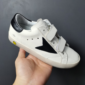 Baskets en cuir véritable rétro automne-été pour femmes, chaussures plates de sport <span class=keywords><strong>Superstar</strong></span> de marques de créateurs pour enfants et hommes - Product Image 3