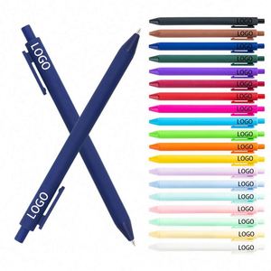 Bolígrafos de Plástico al por Mayor, Color Caramelo, Económicos, Multicolores, Recubiertos de Goma, para Regalos, con Logotipo Personalizado Impreso, para Papelería - Product Image 1