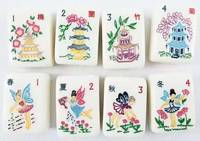 Jeu de Mahjong en Acrylique Gravé « American Mother Nature » – Jeu de Société de Casino pour Adultes – Tuiles de Mahjong