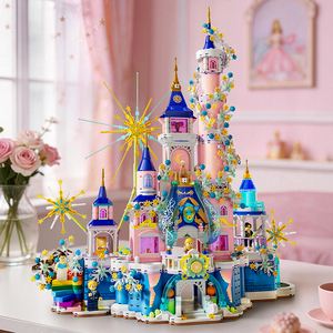 En stock, vente en gros, jouet de construction de château enchanté pour filles, ensemble de construction de <span class=keywords><strong>palais</strong></span> féerique, cadeau éducatif créatif pour enfants - Product Image 6