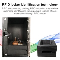 Casier intelligent RFID avec serrure électronique, construction métallique durable, fermeture automatique de la porte, capacité de 67 lb, structure assemblée UPUS